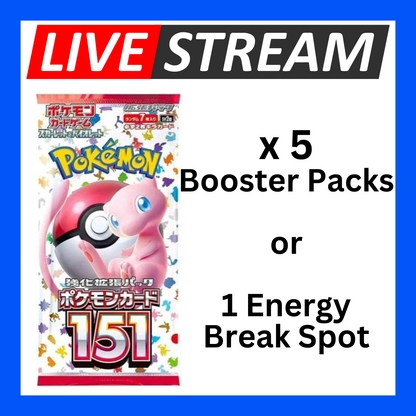 Japanese Booster Packs - Pokemon - Live Streaming