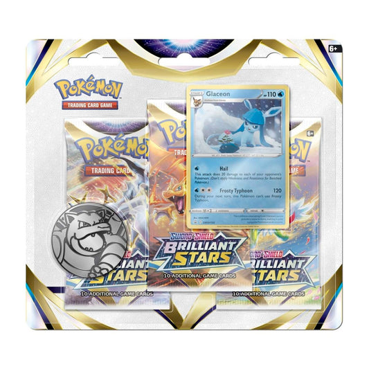 Brilliant Stars 3 pack Blister (Glaceon Promo Card)